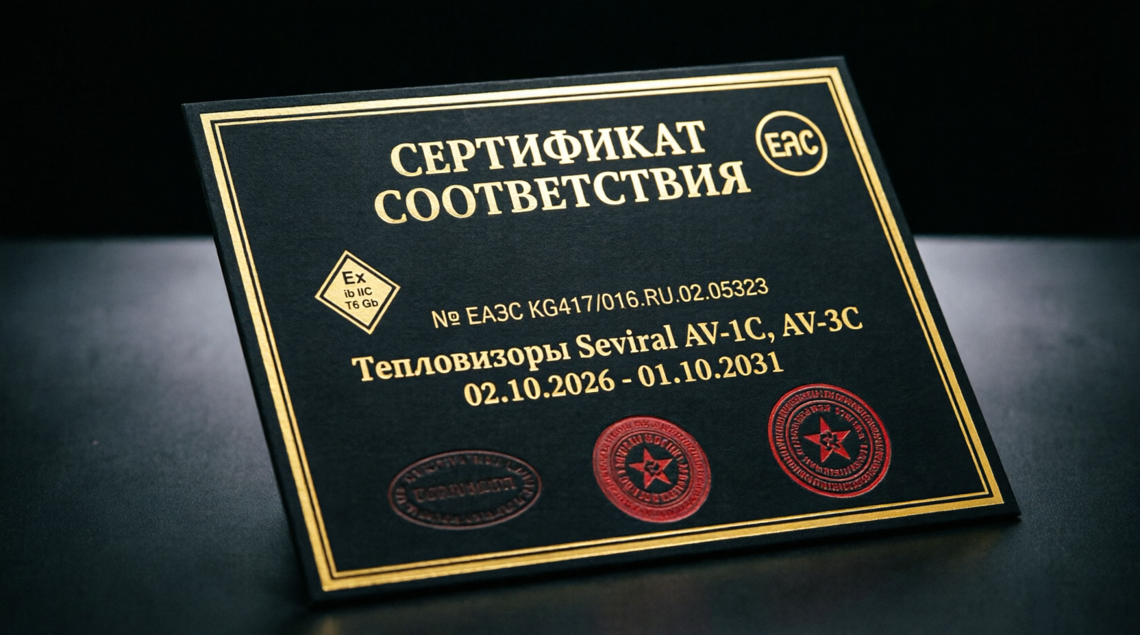 Тепловизоры для пожарных Seviral AV-1C и AV-3C получили сертификат взрывозащиты по ТР ТС 012/2011